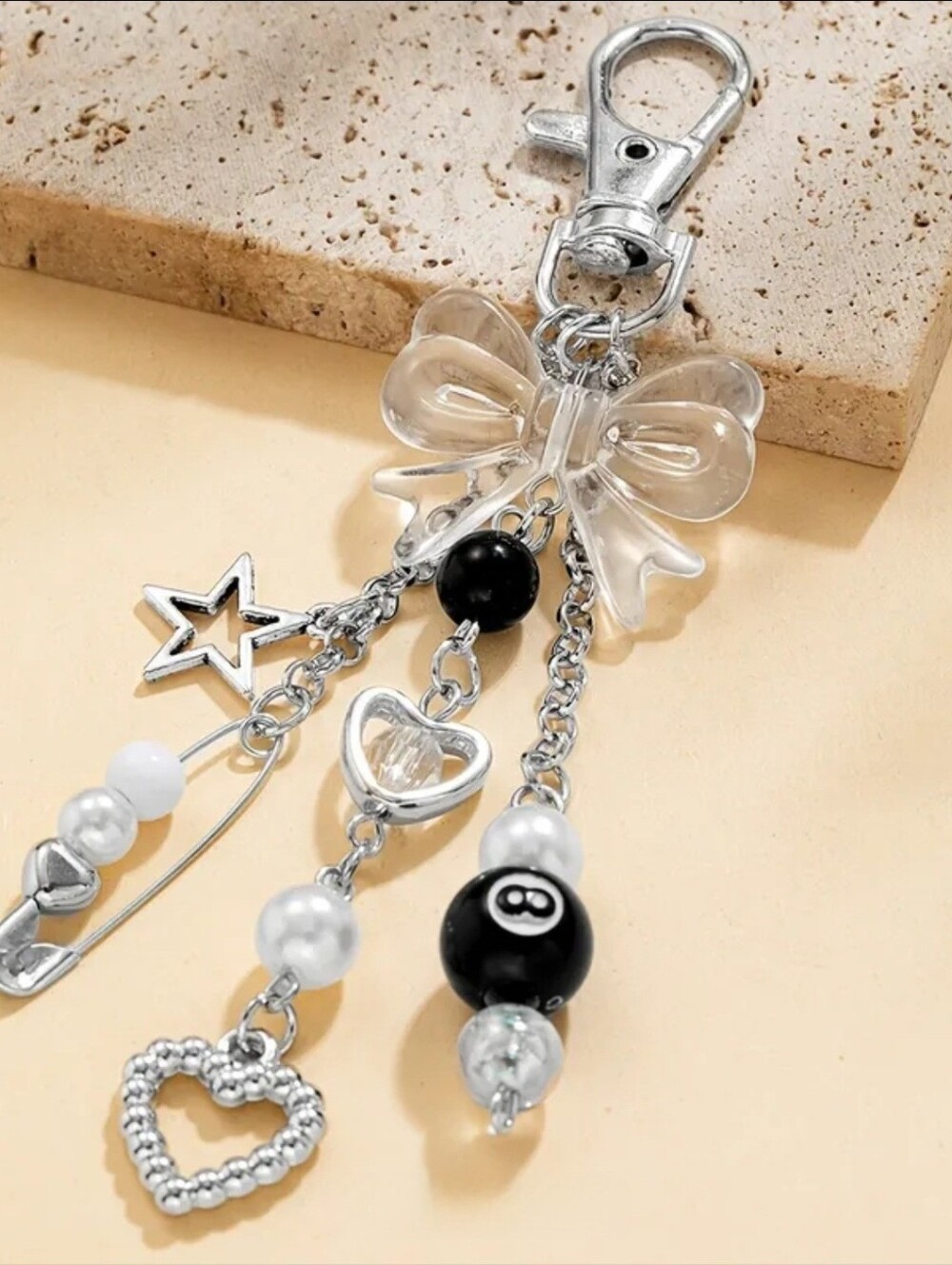 Punk Emo Bag Charm Keychain